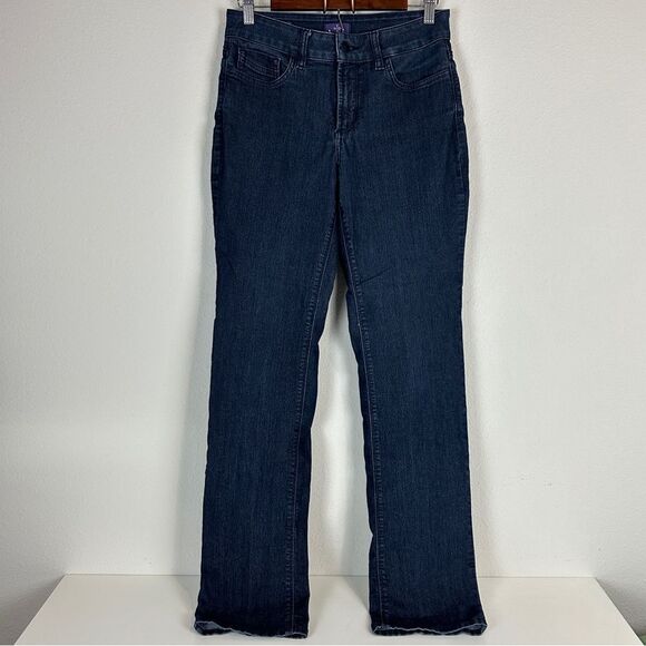 NYDJ Marilyn Straight Dark Wash Denim Jeans 4 - Picture 1 of 11